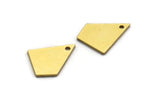 Brass Irregular Charm, 24 Raw Brass Irregular Shaped Charms With 1 Loop (17x13x0.80mm) A5644