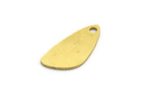 Brass Irregular Charm, 12 Raw Brass Irregular Shaped Charms With 1 Hole (22x10x0.80mm) A5640