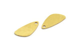 Brass Irregular Charm, 12 Raw Brass Irregular Shaped Charms With 1 Hole (22x10x0.80mm) A5640