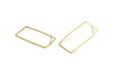 Brass Rectangle Earring, 8 Raw Brass Rectangle Stud Earrings (20x40x1mm) D0332 A5752