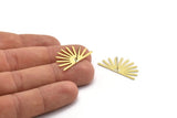 Brass Sun Earring, 4 Raw Brass Sun Stud Earrings (16x30x0.80mm) M02306 A5802