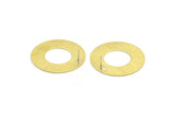 Brass Round Earring, 2 Textured Raw Brass Round Earring Studs (40x0.80mm) M02992 A5731