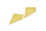 Brass Irregular Charm, 4 Raw Brass Irregular Shaped Charms With 1 Loop (41x25x1mm) A5974