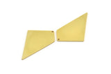 Brass Irregular Charm, 4 Raw Brass Irregular Shaped Charms With 1 Loop (41x25x1mm) A5974