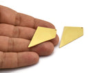 Brass Irregular Charm, 4 Raw Brass Irregular Shaped Charms With 1 Loop (41x25x1mm) A5974