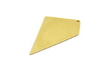 Brass Irregular Charm, 4 Raw Brass Irregular Shaped Charms With 1 Loop (41x25x1mm) A5974