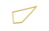 Brass Irregular Charm, 24 Raw Brass Irregular Shaped Charms (41x25x1mm) A5966