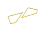 Brass Irregular Charm, 24 Raw Brass Irregular Shaped Charms (33x20x1mm) A5964