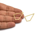 Brass Irregular Charm, 24 Raw Brass Irregular Shaped Charms (33x20x1mm) A5964