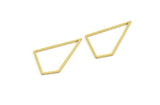Brass Irregular Charm, 24 Raw Brass Irregular Shaped Charms (33x20x1mm) A5964