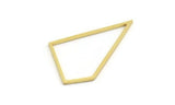 Brass Irregular Charm, 24 Raw Brass Irregular Shaped Charms (33x20x1mm) A5964