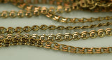3 meters Faceted Raw Brass Soldered Chain (3mm) W6