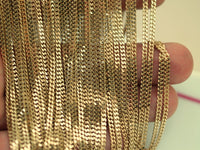 5 meters Faceted Raw Brass Soldered Chain (2mm) W4