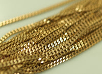 5 meters Faceted Raw Brass Soldered Chain (2mm) W4