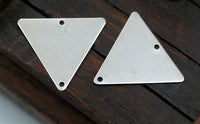 Brass Triangle Charm 20 Nickel Free Brass Triangle Charms With 2 Holes (22x25mm) D0355 A0085