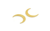 Brass Moon Blank, 50 Raw Brass Crescent Moon Blanks, Brass Blanks (16x3x0.60mm) A5932