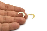 Brass Moon Blank, 50 Raw Brass Crescent Moon Blanks, Brass Blanks (16x3x0.60mm) A5932