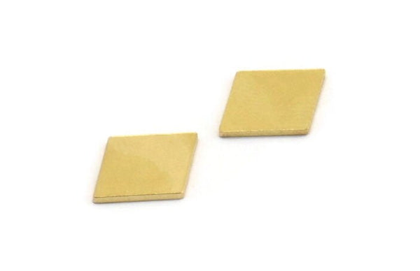 Brass Square Blank, 10 Raw Brass Square Blanks, Stamping Blanks (14x11x0.80mm) A5930
