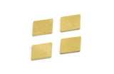 Brass Square Blank, 10 Raw Brass Square Blanks, Stamping Blanks (14x11x0.80mm) A5930