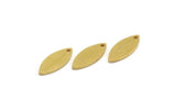 Brass Marquise Charm, 24 Raw Brass Oval Shaped Charms With 1 Hole (18x7x1mm) A5858