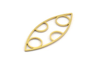 Brass Marquise Charm, 24 Raw Brass Marquise Charms, Earrings, Pendants (39x15x0.80mm) A5626