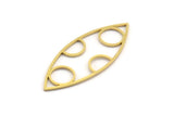 Brass Marquise Charm, 24 Raw Brass Marquise Charms, Earrings, Pendants (39x15x0.80mm) A5626