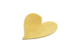 Brass Heart Blank, 8 Raw Brass Heart Blanks, Stamping Blanks (20x19x0.60mm) A5631