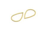Brass Drop Blank, 50 Raw Brass Drop Blanks, Drop Charms (23x15x0.80mm) A5959
