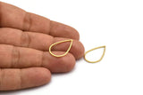Brass Drop Blank, 50 Raw Brass Drop Blanks, Drop Charms (23x15x0.80mm) A5959