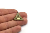 Brass Triangle Charm, Raw Brass Triangle Charm With 1 Loop, Sun Findings, Sun Rising Findings (26x25x1.5mm) N2267