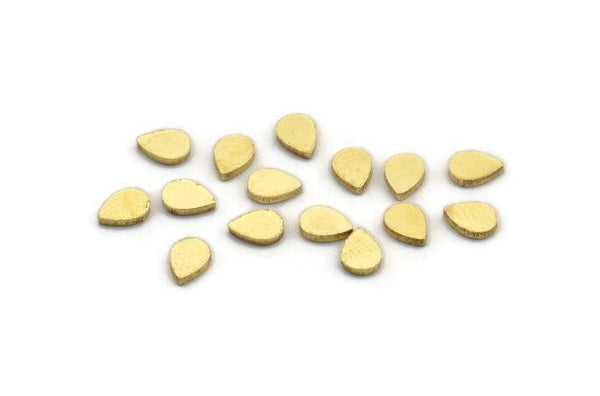 Brass Drop Blank, 250 Raw Brass Tiny Drop Blanks, Drop Charms (3x5x0.80mm) A4369