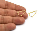 Brass Tree Charm, 50 Raw Brass Tree Charms, Pendant, Findings (23x15x0.80mm) A5955