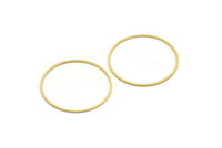 43mm Circle Connectors - 10 Raw Brass Circle Connectors (43x1.4x1mm) A6097
