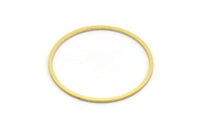 37.5mm Circle Connectors - 12 Raw Brass Circle Connectors (37.5x1.4x1mm) A6094
