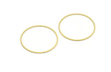 52mm Circle Connectors - 10 Raw Brass Circle Connectors (52x1.3x1mm) A6095