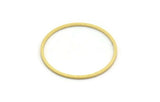 32mm Circle Connectors - 24 Raw Brass Circle Connectors (32x1x0.80mm) A6096