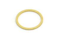 18mm Circle Connectors - 24 Raw Brass Circle Connectors (18x1.3x0.80mm) A6027