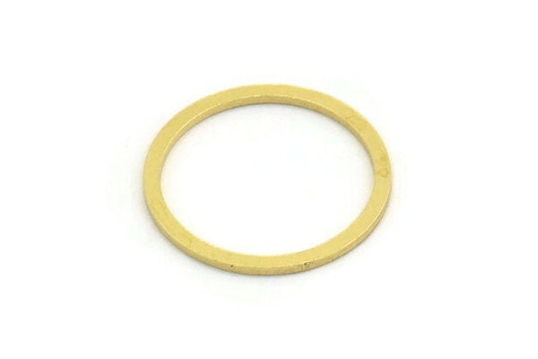 18mm Circle Connectors - 24 Raw Brass Circle Connectors (18x1.3x0.80mm) A6027