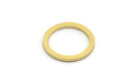 15mm Circle Connectors - 24 Raw Brass Circle Connectors (15x1.5x1mm) A6092