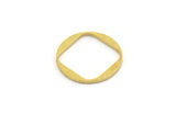 Brass Round Charm, 50 Raw Brass Square Patterned Round Shaped Charms, Findings (13x0.80mm) A6025