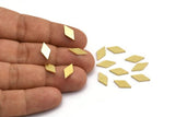 Brass Square Blank, 50 Raw Brass Square Blanks, Stamping Blanks (13x6x1mm) A5991