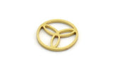 Brass Round Charm, 12 Raw Brass Round Charms, Findings (13x1mm) A6101