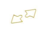 Brass Arrow Charm, 50 Raw Brass Arrow Charms (22x20x0.60mm) A5997