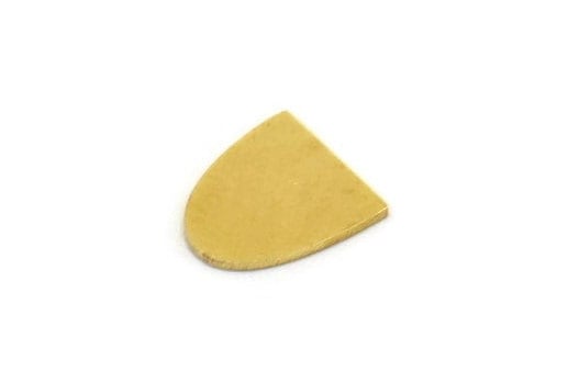 Brass D Shape Blank, 24 Raw Brass D Shape Blanks, Drop Charms (10x9x0.60mm) A6019