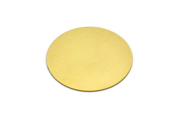 40.5mm Brass Round, 2 Raw Brass Round Shaped Blanks, Brass Findings, Stamping Blanks (40.5x0.60mm) A5735