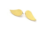 Brass Drop Earring, 6 Raw Brass Drop Stud Earrings With 1 Hole (27x12.5x1mm) BS 1274 A6079