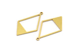 Brass Diamond Charm, 24 Raw Brass Diamond Shaped Charms With 1 Loop, Pendant Findings (36x20x0.80mm) A5664