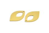 Brass Marquise Charm, 10 Raw Brass Oval Shaped Charms With 1 Hole (26.5x16x0.60mm) A5659