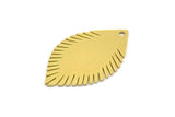 Brass Marquise Charm, 8 Raw Brass Oval Shaped Charms With 1 Hole (29x18x0.60mm) A5696