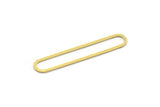 Brass Oval Charm, 24 Raw Brass Oval Charms, Earring Charms, Connectors (45x8x0.80mm) A5620
